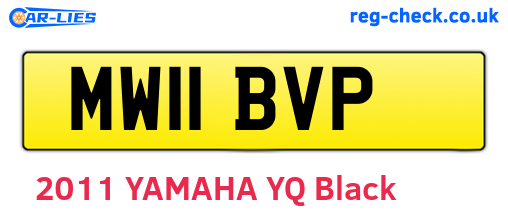 MW11BVP are the vehicle registration plates.