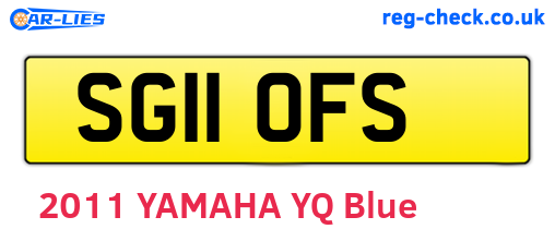 SG11OFS are the vehicle registration plates.