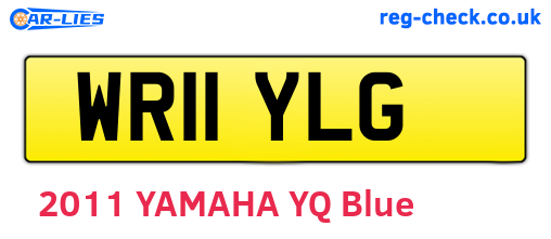 WR11YLG are the vehicle registration plates.