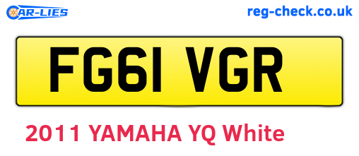 FG61VGR are the vehicle registration plates.