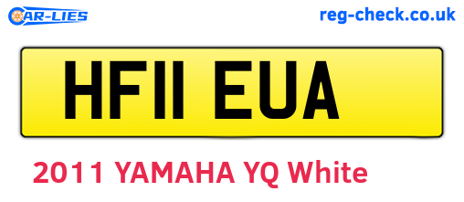 HF11EUA are the vehicle registration plates.