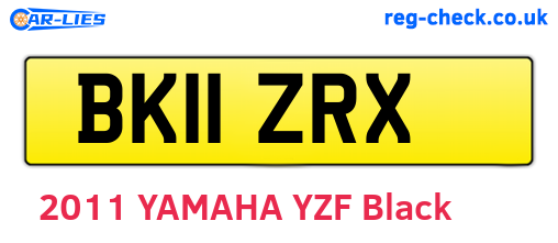 BK11ZRX are the vehicle registration plates.