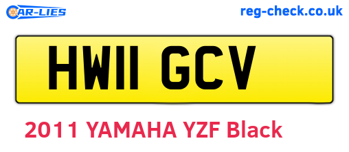 HW11GCV are the vehicle registration plates.