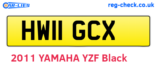 HW11GCX are the vehicle registration plates.