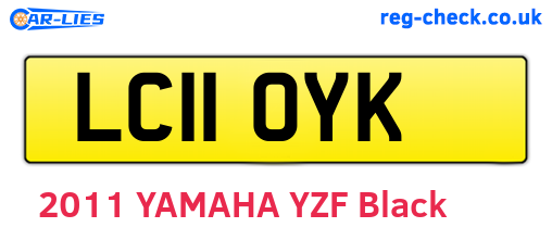 LC11OYK are the vehicle registration plates.
