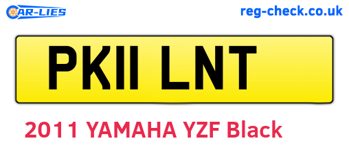PK11LNT are the vehicle registration plates.