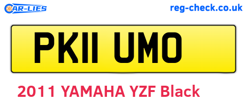 PK11UMO are the vehicle registration plates.