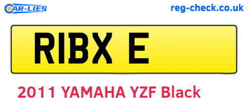 R1BXE are the vehicle registration plates.