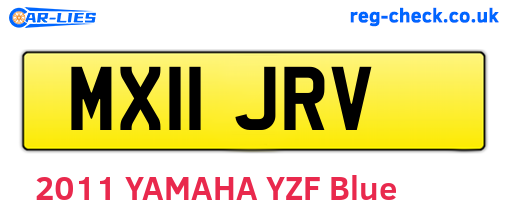 MX11JRV are the vehicle registration plates.