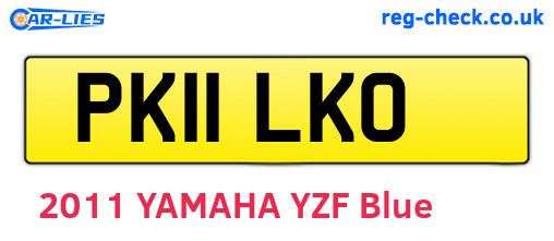 PK11LKO are the vehicle registration plates.