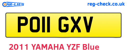 PO11GXV are the vehicle registration plates.