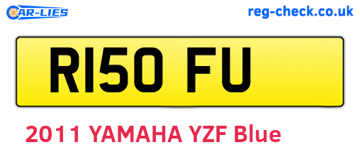 R15OFU are the vehicle registration plates.