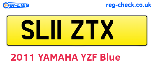 SL11ZTX are the vehicle registration plates.