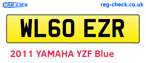 WL60EZR are the vehicle registration plates.