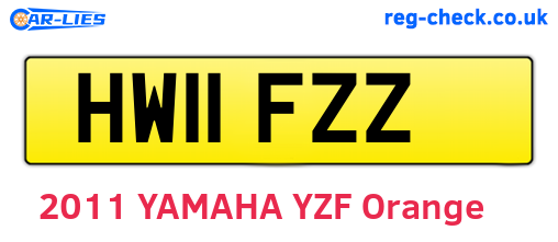 HW11FZZ are the vehicle registration plates.