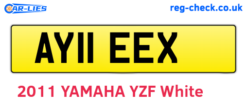 AY11EEX are the vehicle registration plates.