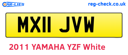 MX11JVW are the vehicle registration plates.