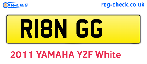 R18NGG are the vehicle registration plates.