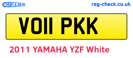 VO11PKK are the vehicle registration plates.