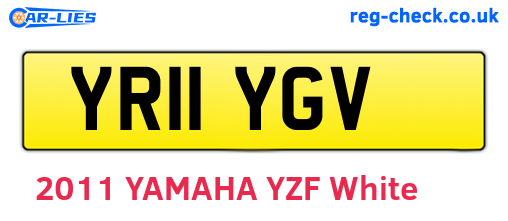 YR11YGV are the vehicle registration plates.