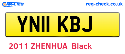 YN11KBJ are the vehicle registration plates.