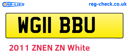 WG11BBU are the vehicle registration plates.