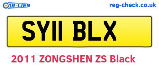 SY11BLX are the vehicle registration plates.