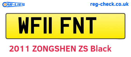 WF11FNT are the vehicle registration plates.