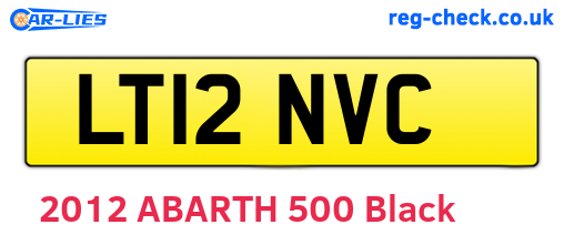 LT12NVC are the vehicle registration plates.