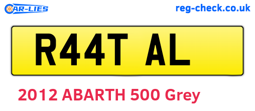 R44TAL are the vehicle registration plates.