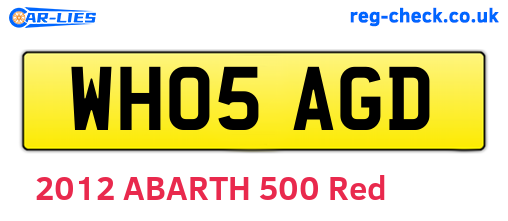 WH05AGD are the vehicle registration plates.