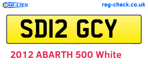 SD12GCY are the vehicle registration plates.