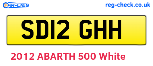 SD12GHH are the vehicle registration plates.