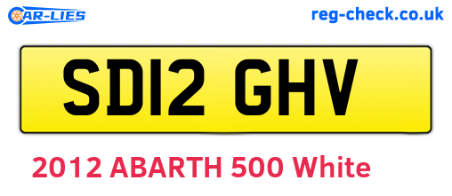 SD12GHV are the vehicle registration plates.