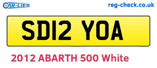 SD12YOA are the vehicle registration plates.