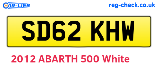 SD62KHW are the vehicle registration plates.