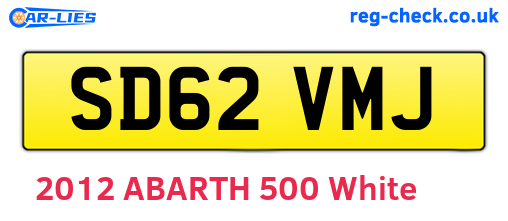 SD62VMJ are the vehicle registration plates.