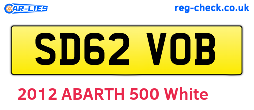 SD62VOB are the vehicle registration plates.