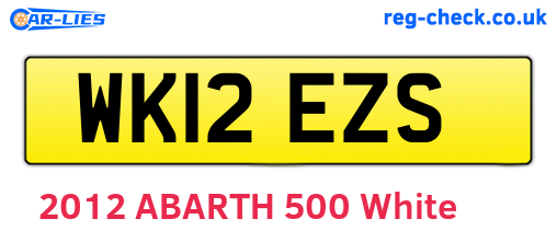 WK12EZS are the vehicle registration plates.