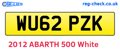 WU62PZK are the vehicle registration plates.
