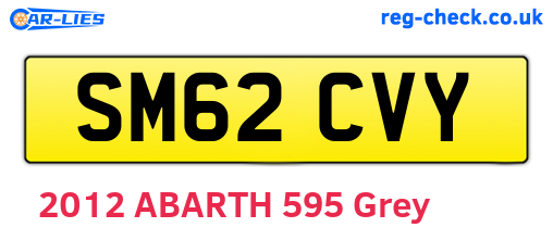SM62CVY are the vehicle registration plates.