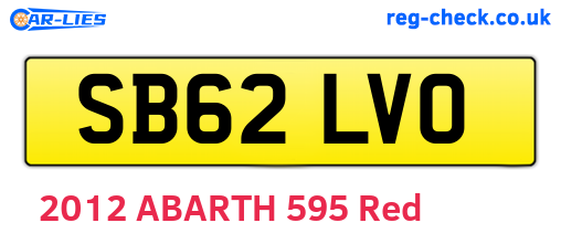 SB62LVO are the vehicle registration plates.
