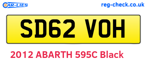 SD62VOH are the vehicle registration plates.