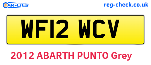 WF12WCV are the vehicle registration plates.