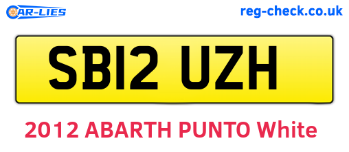 SB12UZH are the vehicle registration plates.