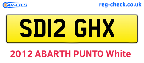 SD12GHX are the vehicle registration plates.