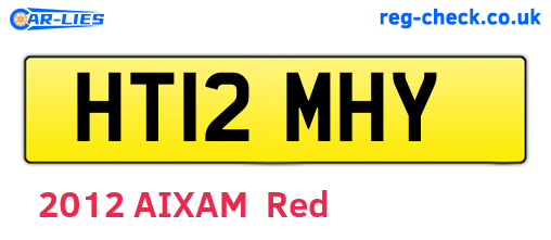 HT12MHY are the vehicle registration plates.