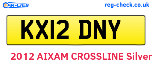 KX12DNY are the vehicle registration plates.