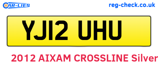 YJ12UHU are the vehicle registration plates.