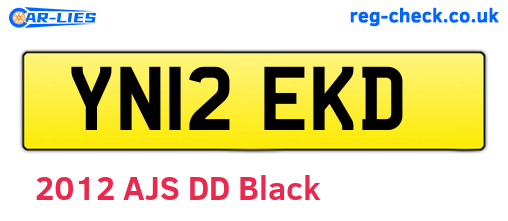 YN12EKD are the vehicle registration plates.